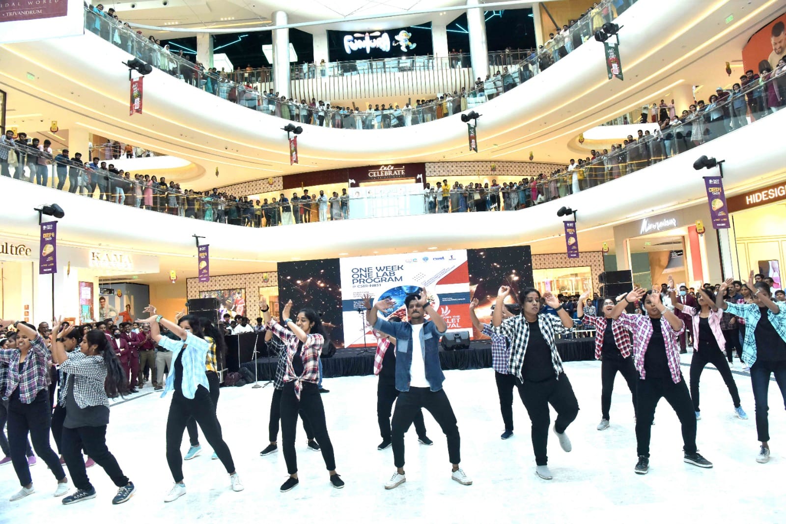 Flash mob and street drama performed by NIIST student community at Lulu mall for the promotion of Millet festival and One Week One Lab program of CSIR-NIIST